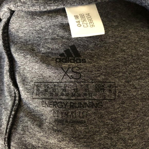 NWOT Adidas Running 3/4 Zip Up Pullover Grey - Picture 3 of 5